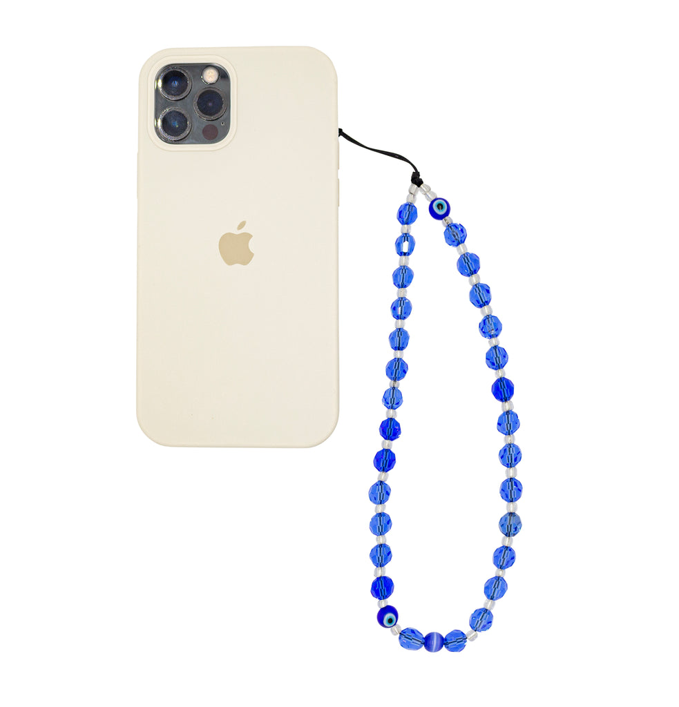 Blue Crystal Phone Charm