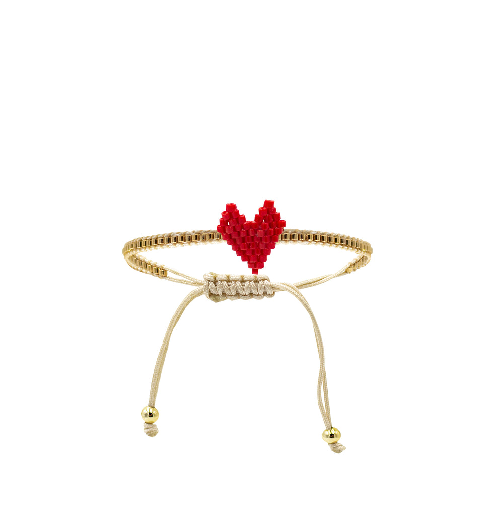 Red Single Heart Bracelet